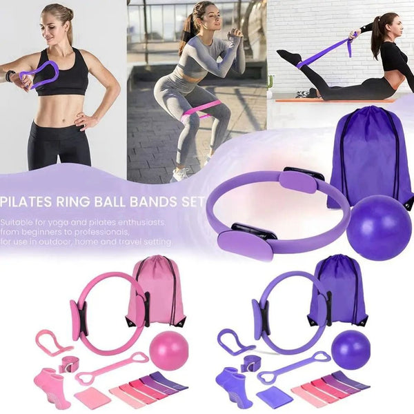 13PCS Pilates Ball Set Resistance Bands & More Perfect And Equipment For Home
